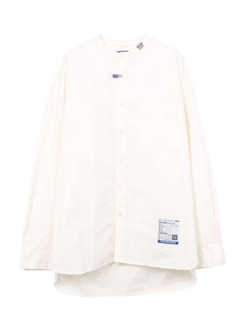 Band Collar Long Sleeve Shirt White - MAISON MIHARA YASUHIRO - BALAAN 1