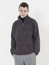 Modal Knit Half Zip up Charcoal - CHANCE'S NOI - BALAAN 1