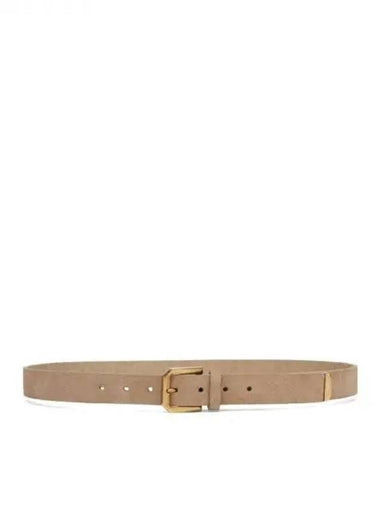 Square buckle leather belt - BRUNELLO CUCINELLI - BALAAN 1