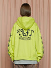 Star Hooded Zip Up Lime Yellow - UNALLOYED - BALAAN 4