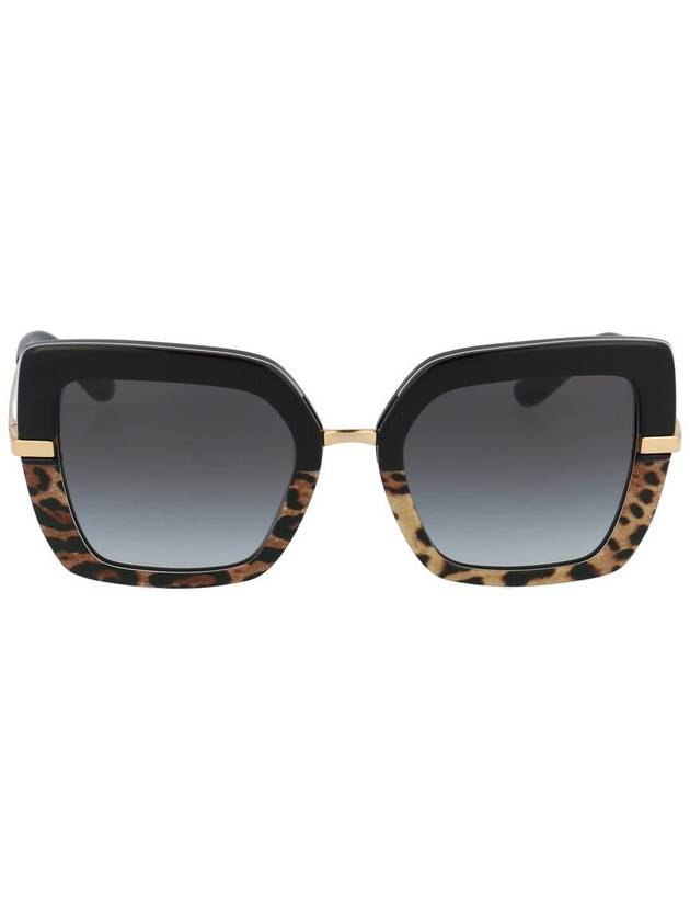 Eyewear Half Print Oversized Square Frame Sunglasses DG437332448G - DOLCE&GABBANA - BALAAN 2