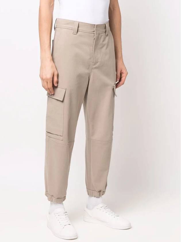 Banding Cargo Pocket Track Pants Beige - AMI - BALAAN 4