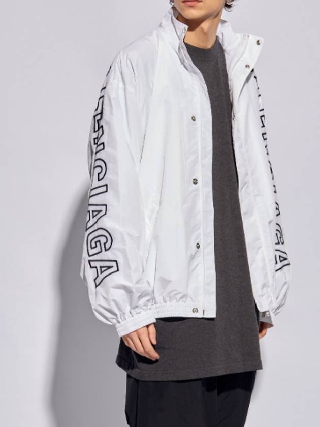 Embroidered Logo Track Jacket White - BALENCIAGA - BALAAN 2