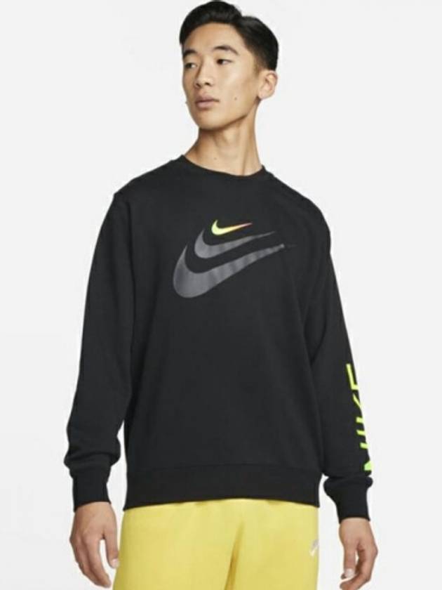 01DQ5215010Over MultiWoosh Crew Neck TShirtBlack - NIKE - BALAAN 1