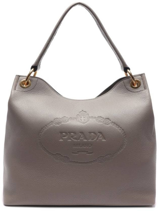 Vitello Phoenix Tote Bag Grey - PRADA - BALAAN 2