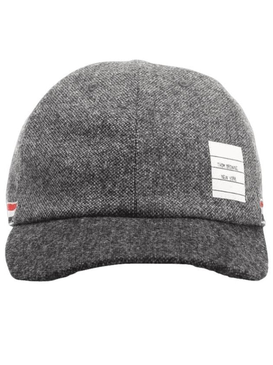 Striped Wool Ball Cap Grey - THOM BROWNE - BALAAN 1