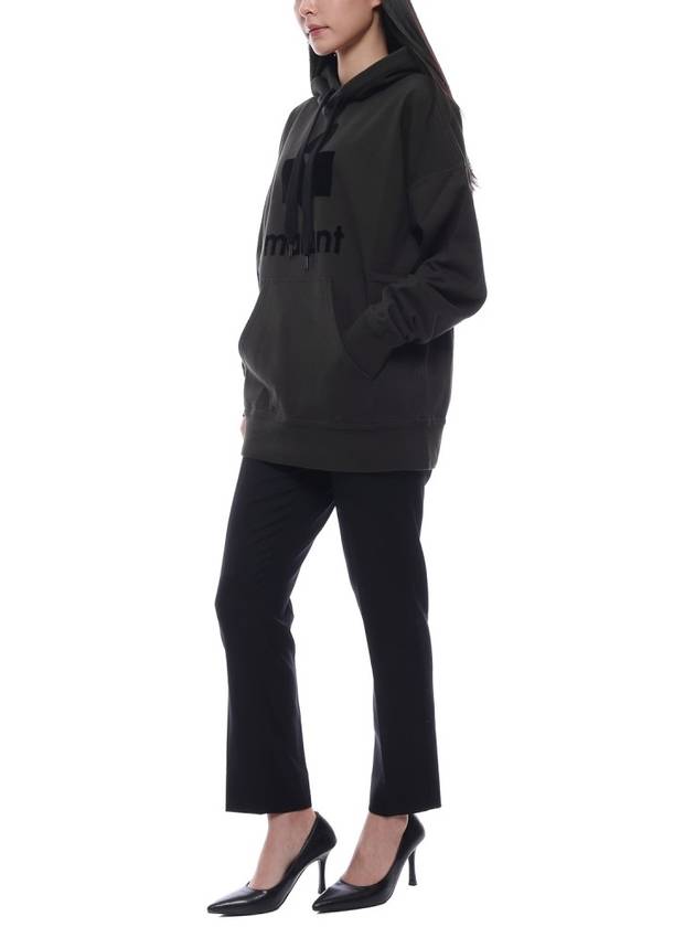 Mansel Logo Hoodie Faded Black - ISABEL MARANT - BALAAN 5