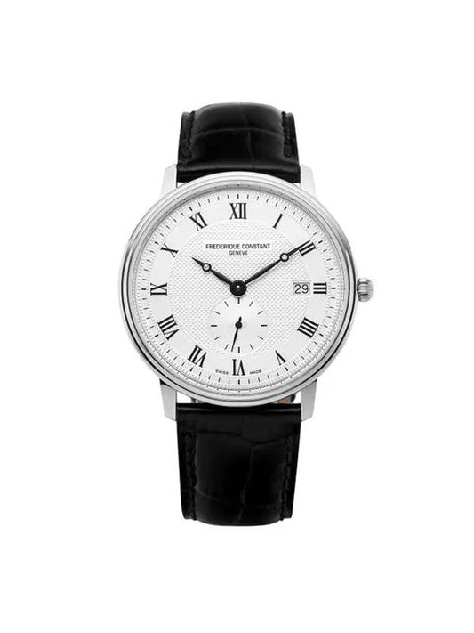 Classics Slimline Gents Small Seconds Watch Silver Black - FREDERIQUE CONSTANT - BALAAN 1