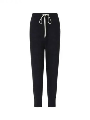 WOMEN Cashmere Boucle Track Pants Black 271042 - RICK OWENS - BALAAN 1