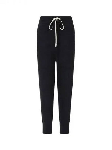 WOMEN Cashmere Boucle Track Pants Black 271042 - RICK OWENS - BALAAN 1