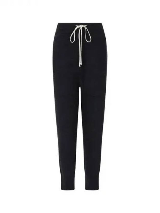 WOMEN Cashmere Boucle Track Pants Black 271042 - RICK OWENS - BALAAN 1