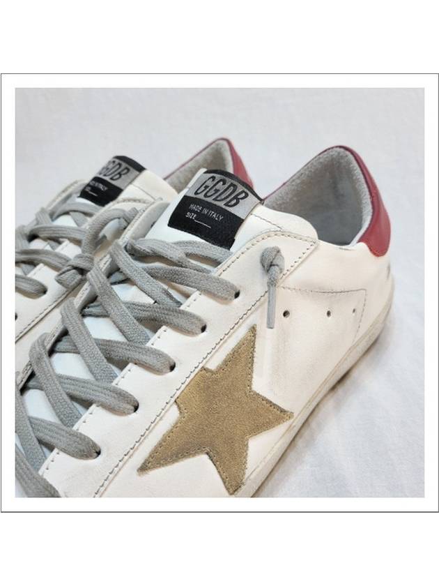 Superstar Classic Low Top Sneakers Red Beige White - GOLDEN GOOSE - BALAAN 3