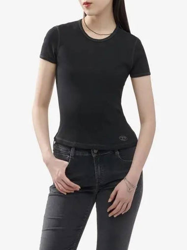 T Elle Short Sleeve Shirt Black - DIESEL - BALAAN 1