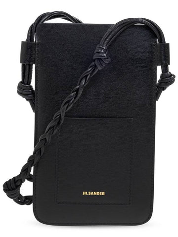 JIL SANDER Leather Phone Case, Women's, Black - JIL SANDER - BALAAN 1