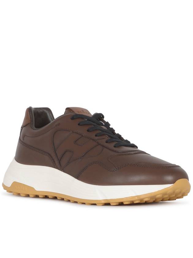 hyperlite leather low-top sneakers brown - HOGAN - BALAAN 3