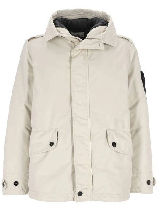 David-TC Down Short Parka Ivory - STONE ISLAND - BALAAN 1