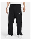 Sportswear Swoosh Open Hem Fleece Track Pants Black - NIKE - BALAAN 2