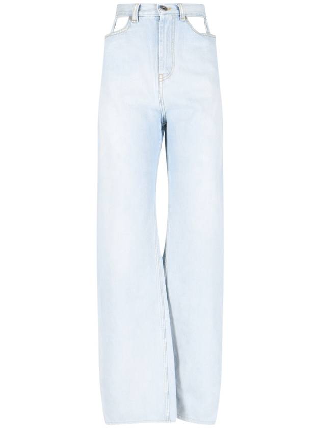 Women's Cut Out Straight Jeans Light Blue - MAISON MARGIELA - BALAAN 2