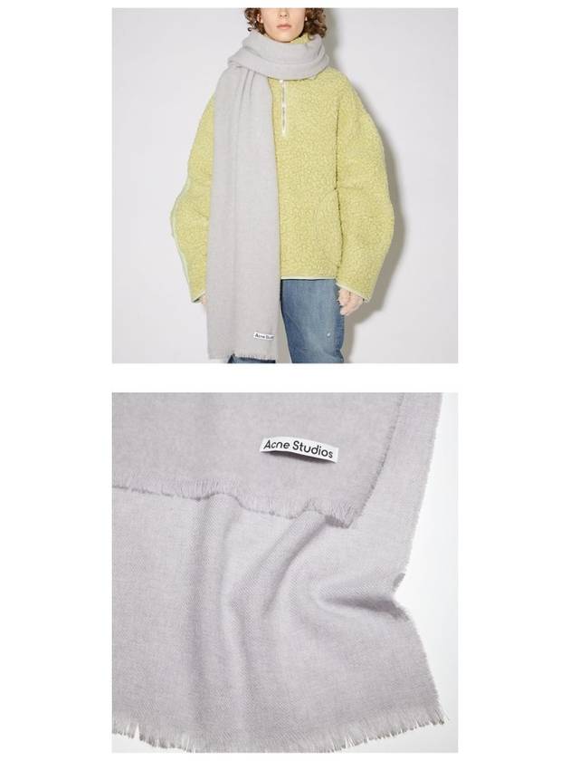 Studios Logo Wool Muffler Light Gray - ACNE STUDIOS - BALAAN.