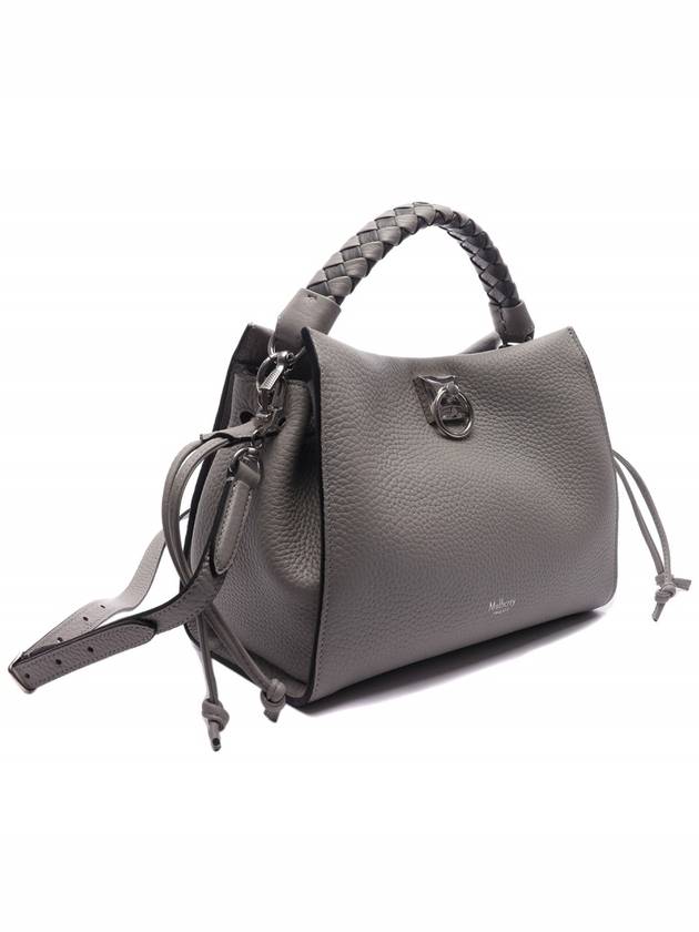 Iris Small Leather Shoulder Bag Light Grey - MULBERRY - BALAAN 4