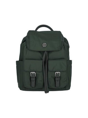 Virginia Flap Nylon Backpack Green - TORY BURCH - BALAAN 1