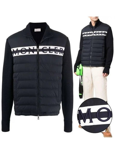 Men's Logo Padded Jacket Navy 9B000 01 742 - MONCLER - BALAAN 1