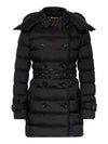 Detachable Hoodie Puffer Coat Padded Black - BURBERRY - BALAAN 5