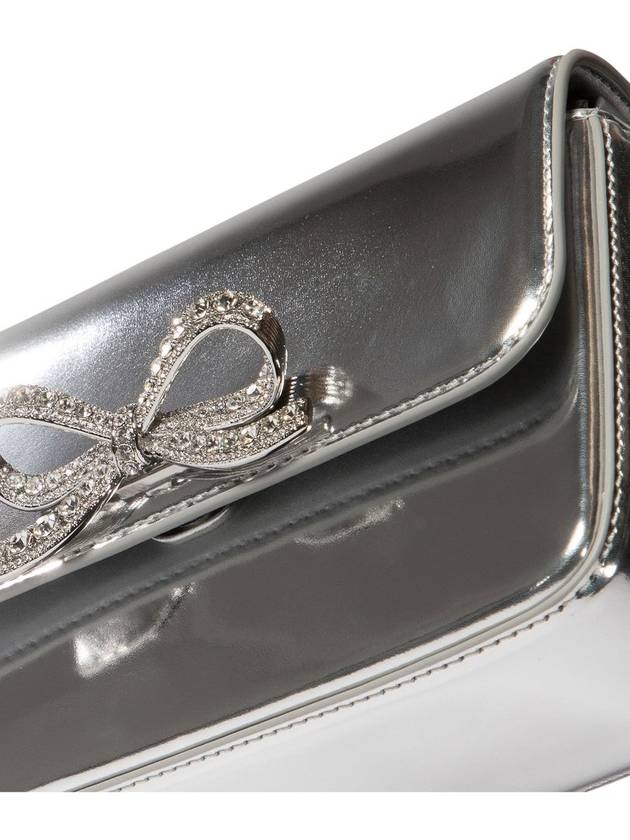 Self-Portrait Silver Leather Top Handle Bag - SELF PORTRAIT - BALAAN 4