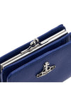 Grain Leather Frame Half Wallet Blue - VIVIENNE WESTWOOD - BALAAN 8