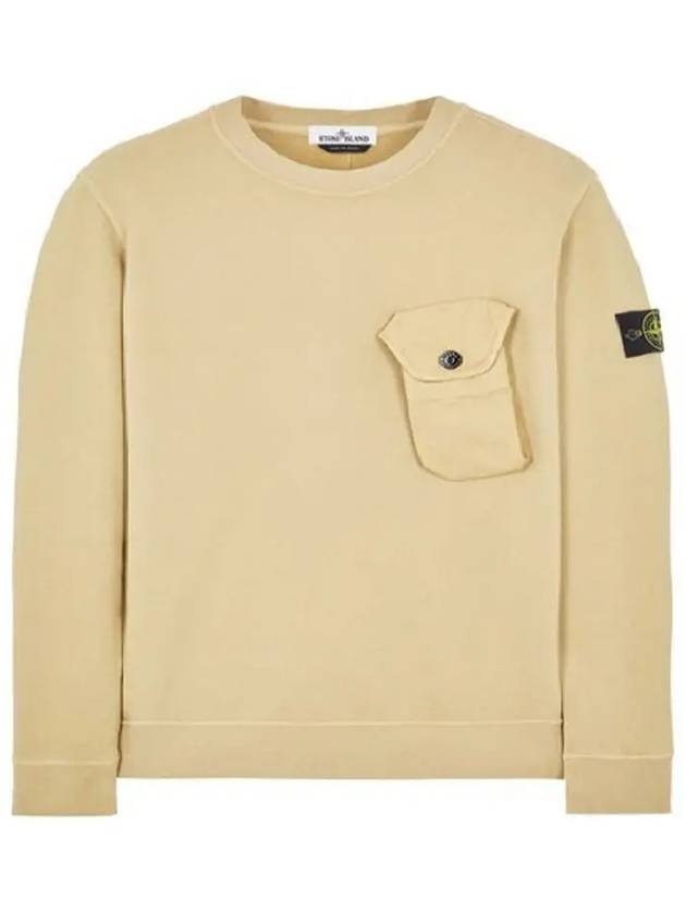 Men's Wappen Patch Pocket Sweatshirt Ecru - STONE ISLAND - BALAAN 3