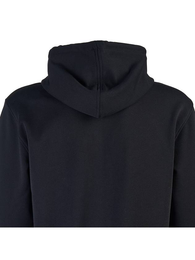 Heart Logo Drawstring Cotton Zip-Up Hoodie Black - AMI - BALAAN 6