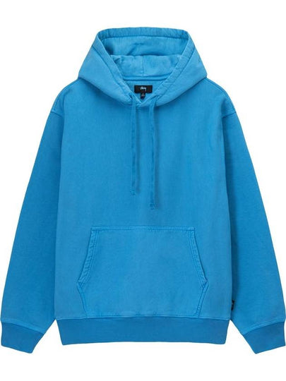 Pigment Dyed Fleece Hoodie Blue - STUSSY - BALAAN 2