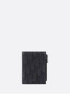 Compact Vertical Oblique Jacquard Canvas Card Wallet Black - DIOR - BALAAN 2