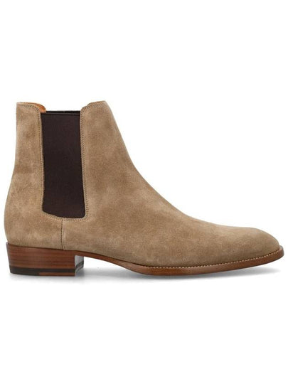 Suede Classic Wyatt Chelsea Boots Brown - SAINT LAURENT - BALAAN 2