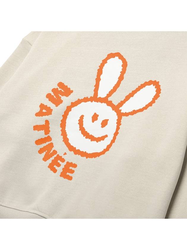 Brushed Options Smiling Rabbit Sweat Shirts GREIGE - LE SOLEIL MATINEE - BALAAN 5