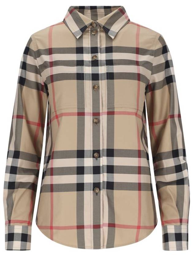 Vintage Check Cotton Shirt Beige - BURBERRY - BALAAN 2