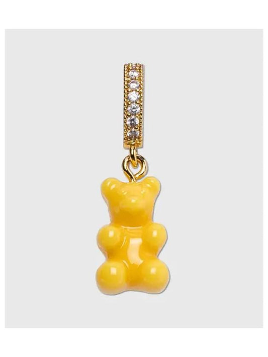 Nostalgia Bear Fave Connector Pendant Gold NYC Taxi Yellow - CRYSTAL HAZE - BALAAN 2