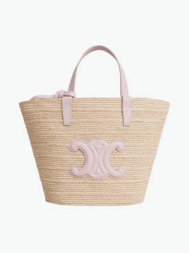 Teen Supple Classic Panier Raffia Tote Bag Pastel Pink - CELINE - BALAAN 2