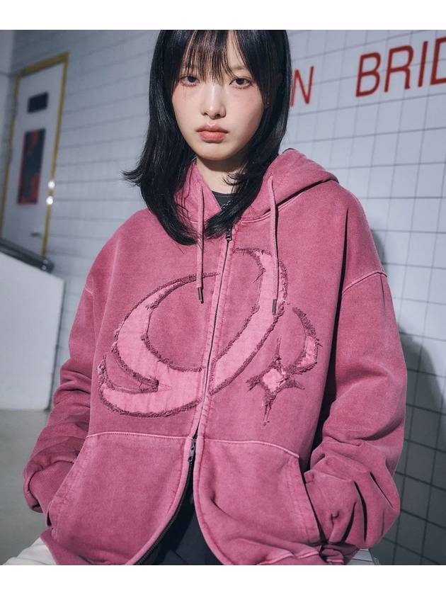 CP Star Pigment Hooded Zip Up Dusty Pink - CPGN STUDIO - BALAAN 4