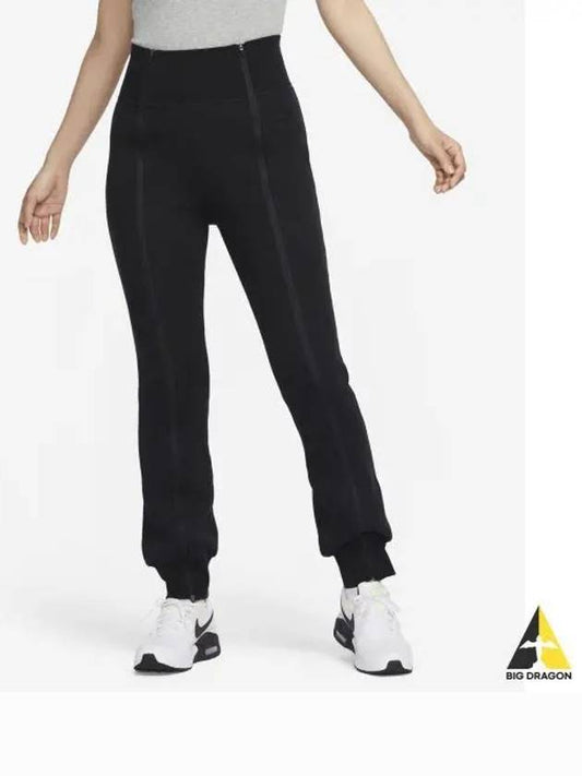 Sportswear Tech Fleece High Waist Slim Zipper Pants W Black FN7130 010 - NIKE - BALAAN 1