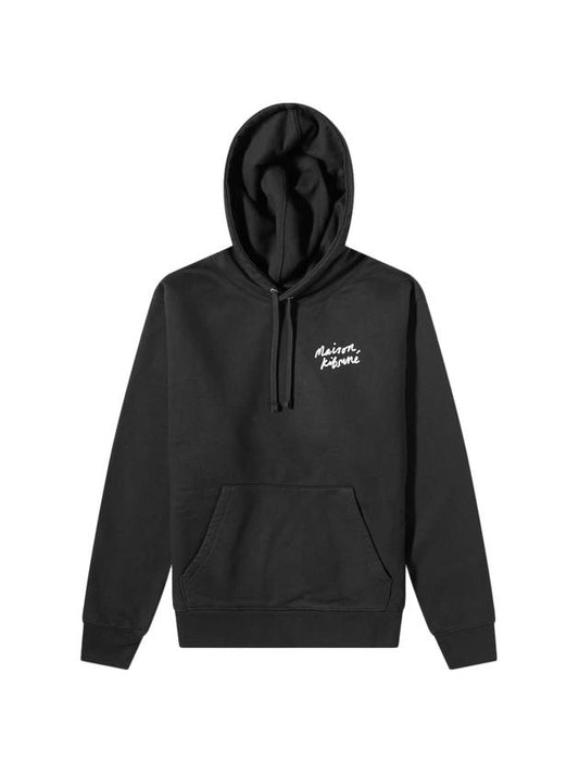 Mini Handwriting Loose Cotton Hoodie Black - MAISON KITSUNE - BALAAN 1