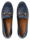 Jordaan Leather Loafers Blue - GUCCI - BALAAN 7