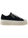 Austin Logo Print Platform Low Top Sneakers Black - ISABEL MARANT - BALAAN 3