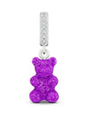 Nostalgia Bear Pendant Fave Magenta Silver Women Charm - CRYSTAL HAZE - BALAAN 4