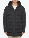 Men s Padded Zipper Hood Black - HERNO - BALAAN 4