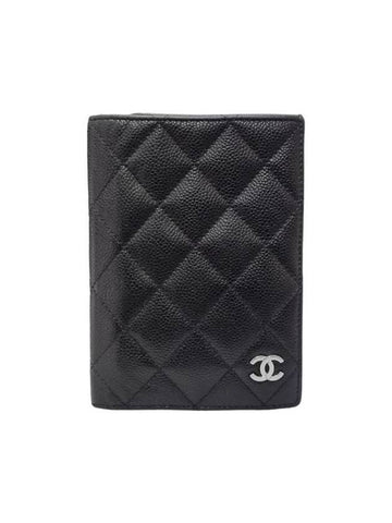 Women s AP1169 Black Caviar Skin Classic Passport Wallet - CHANEL - BALAAN 1