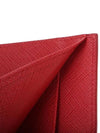 Saffiano Triangle Logo Flap Half Wallet Red - PRADA - BALAAN 11