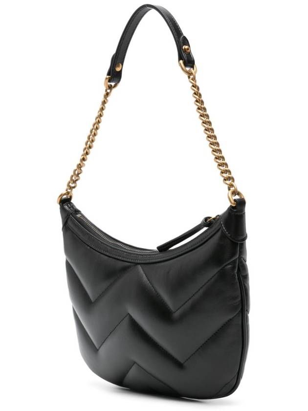 Marmont Small Leather Shoulder Bag Black - GUCCI - BALAAN 7