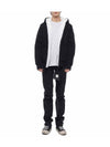 Classic Bunny Zip Up Hoodie White Lining Black - MOOSE KNUCKLES - BALAAN 4