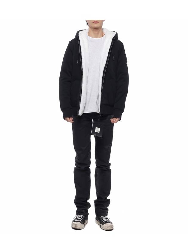 Classic Bunny Zip Up Hoodie White Lining Black - MOOSE KNUCKLES - BALAAN 4